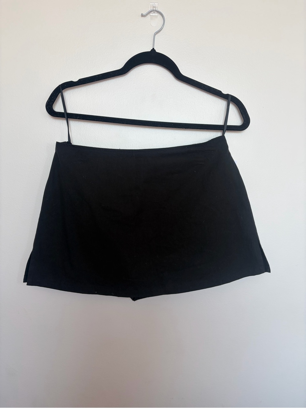 Black Women’s Skirt with built in shorts  - Classic High-Rise Mini Short